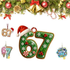 67 Decorazioni Natalizie Divertenti con Memes di Natale, Souvenir di Alta Qualità, Ecologiche, Personalizzabili, Babbo Natale, Renne, Albero di Natale - Product Image 1