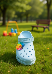 Sandali Zoccoli per Bambini Taglia 19 con Spille Animate, Tomaia in Plastica Estiva, Suola Intermedia in EVA, Punta Rotonda - Product Image 2