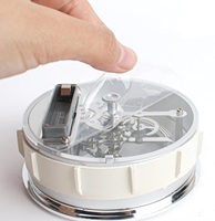 Mouvement d'horloge squelette de 97 mm/3,82 po, inserts d'horloge transparents avec chiffres romains, remplacement de montre miniature ronde à quartz