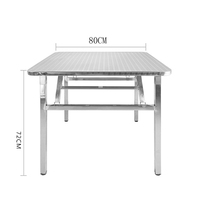 Vente en gros de Table pliante en acier inoxydable, pour l'extérieur et l'intérieur, pour barbecue, Camping, pique-nique, carré