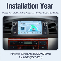 Reproductor Multimedia para Auto STWEI con Android 13, Radio, Video, Carplay para Toyota Corolla Altis E120 2000-2006, BYD F3 2003-2020, GPS Inalámbrico