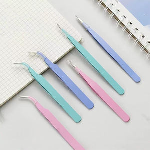 แหนบติดขนตาสติกเกอร์ทำเล็บแบบโค้งสแตนเลสออกแบบโลโก้ได้ตามต้องการ - Product Image 2