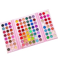 Palette d'Ombres à Paupières Professionnelle 96 Couleurs, Maquillage Bronze Sans Talc, Fard à Paupières de Luxe Lumineux dans le Noir
