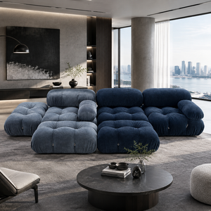 Juego de Sofás Modulares Contemporáneos de Tela, Espuma de Alta Densidad, Estructura de Madera Sólida, Muebles Personalizados para Sala de Estar - Product Image 3