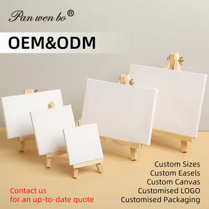 Panwenbo Đầy Đủ Kích Thước Tùy Chỉnh Trẻ Em Sơn Nhỏ Tabletop Hiển Thị Giá Vẽ Mini Nghệ Thuật Vải Gỗ Tự Nhiên Giá Vẽ Thiết Lập Với Vải - Product Image 2