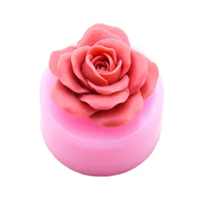 3D Rosa flor decoración de pasteles fondant molde de silicona molde chocolate jalea para hornear sugarcraft herramientas