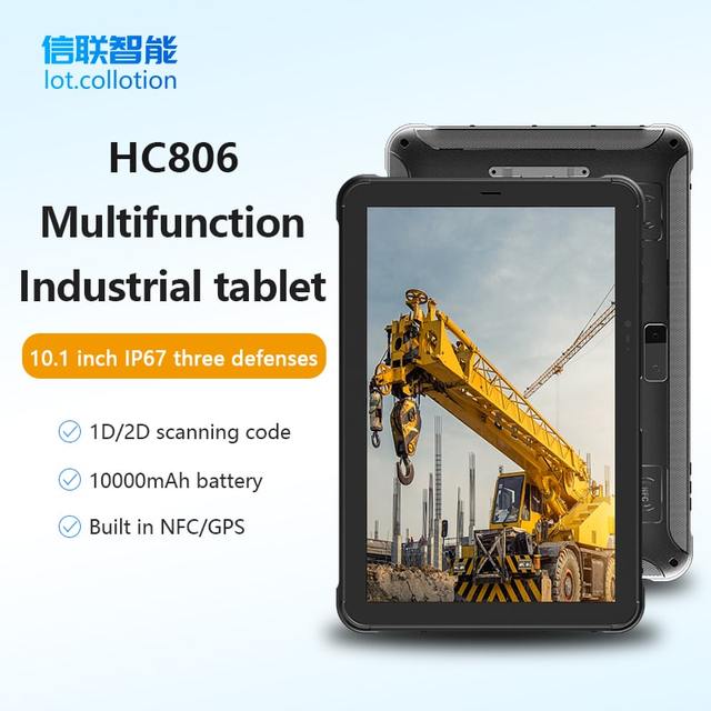 10.1 Inch Android 12 Rugged Tablet 1000NITS Fingerprint & NFC 2D Barcode Scanner 10000mAh Big Battery 4G 10000mAh Rugged Tablet