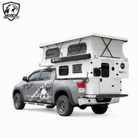Huntoo Luxury Off Road 4x4 Camper Truck Slide in Pick up Expedition Flatbed Truck Camper for Pickup