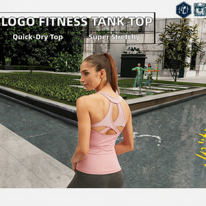 Logo personnalisé pour femmes Sexy creux serré coupe régulière séchage rapide haute élasticité respirant antistatique transfert de chaleur imprimé Fitness - Product Image 2