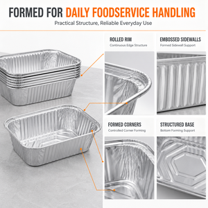 OEM Aluminium Foil Container Multiple Shapes Printed <b>Lids</b> Retail Packs Export Cartons Aluminium Foil Food Tray - Product Image 3