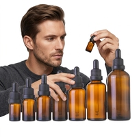 Prix d'usine – Flacon compte-gouttes en verre de 100 ml avec bouchon à vis, couleur ambre marron, pour essence, crème contour des yeux, soins de la peau, petit échantillon de voyage