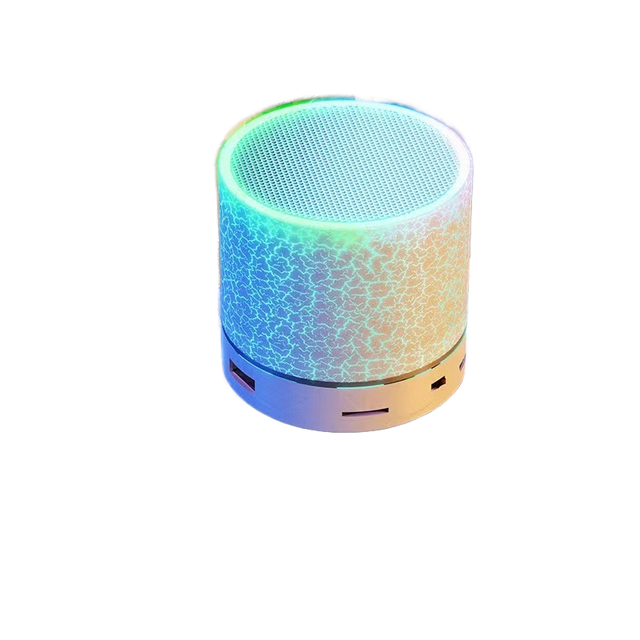 Portable for Bluetooth Speaker RGB Light Mini USB TF Card Reader Stereo MP3 Speaker for Home Atmosphere Desktop-Plastic Cabinet