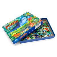 Großhandel Aufklärung Früh pädagogische Babys pielzeug 60pcs Benutzer definierte Kinder Cartoon Tier papier Puzzle mit DIY Logo