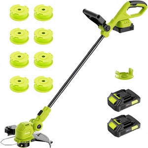 JAGROM Tondeuse à <span class=keywords><strong>fil</strong></span> sans <span class=keywords><strong>fil</strong></span> 20V <span class=keywords><strong>de</strong></span> 12 pouces avec 2 batteries lithium-ion 2,0 Ah, alimentation automatique du <span class=keywords><strong>fil</strong></span>, coupe-bordures et <span class=keywords><strong>bobine</strong></span> <span class=keywords><strong>de</strong></span> coupe-herbe 8 pièces - Product Image 1
