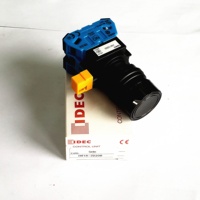 Sakelar Tombol Tekan Asli Cina IDEC HW1R-2D20B HW-CB20 Hitam Biru Garansi 1 Tahun Dalam Kemasan Karton Tersedia di Stok