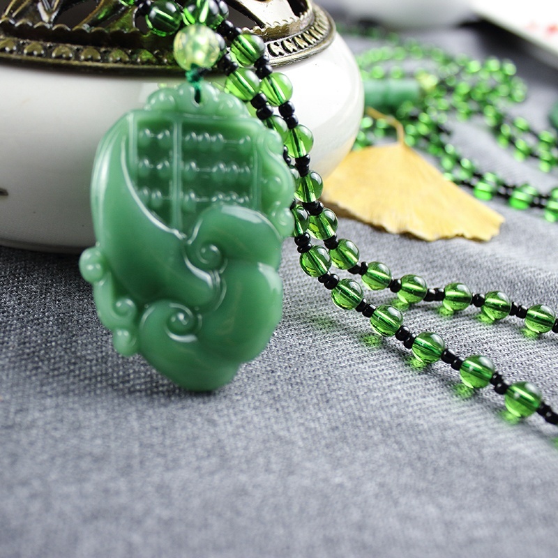 Pendentif Poisson En Jade Vert - Collier - Occasion - Pierre De Jade Naturelle