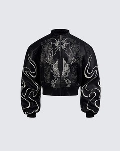 LEDUO <strong>Gothic</strong> - Style Short Leather <strong>Jacket</strong> with Stand - up Collar Dark Leather <strong>Jacket</strong> - Product Image 1