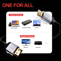 Câble Premium 2.1 en Gros, 8K 120Hz 16K 60Hz DP vers DP Ultra Haute Vitesse, 2M 3M avec Ethernet Pris en Charge