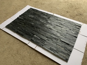 Thiết kế hiện đại bảng điều khiển tường đá phiến Đen văn hóa tự nhiên ốp đá biệt thự ngoài trời ứng dụng gạch Chống xói mòn - Product Image 3