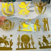 Autocollants holographiques lavables grand format 11 pouces pour gobelets, décalcomanies UV pour verres, autocollants de transfert pour tasses