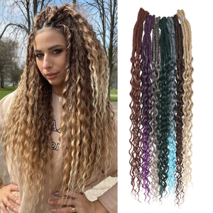24inch de dreadlock phần mở rộng tổng hợp dreads phần mở rộng thẳng xoăn Boho handmade dreads Hippie phong cách <span class=keywords><strong>dreadlocks</strong></span> cho phụ nữ - Product Image 1