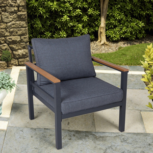 Sofá de Jardín Moderno de Madera, Asiento Individual, Muebles de Exterior para Patio y Hotel - Product Image 4