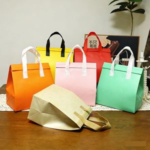 Sac isotherme pour la livraison de nourriture, en tissu non tissé avec feuille d'aluminium, imperméable, pliable, sac à emporter pour restaurant - Product Image 1