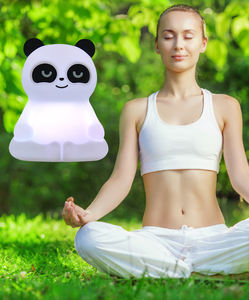 Nueva Máquina Multifuncional de Entrenamiento Respiratorio, Calma la Mente, Alivia el Estrés y la <span class=keywords><strong>Ansiedad</strong></span>, Luz Nocturna de Silicona con Forma de Panda para Niños y Adultos - Product Image 4