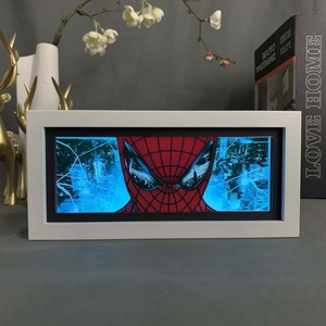Lampe 3D en papier découpé <span class=keywords><strong>Spiderman</strong></span> Nami Zoro Nica Luffy Ace, Boîte lumineuse LED Dragon Ball Goku, Artisanat <span class=keywords><strong>de</strong></span> la série Anime Cosplay pour l'extérieur - Product Image 1
