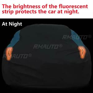 Housse de protection intégrale pour voiture berline, imperméable, anti-neige, anti-poussière, anti-UV, noir/bleu, universelle M/L/XL/XXL - Product Image 4