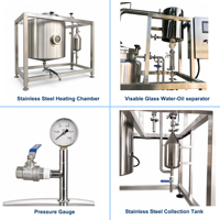 Équipement d'extraction par distillation sous vide d'huiles essentielles électrique automatique de haute qualité