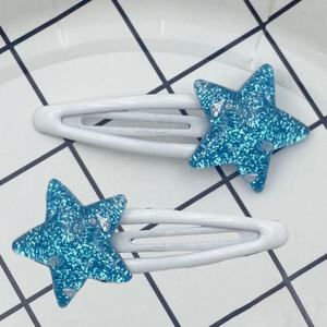 Juego de 2 Pinzas para el Cabello con Brillantina de Estrellas y Pentagramas para Niñas, Accesorios para el Cabello para Fiestas - Product Image 3