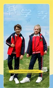 Ensemble d'uniformes scolaires classiques pour enfants - Tissu en coton doux pour les sports et les cérémonies d'été et d'automne - Product Image 4