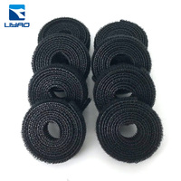 Sangles de gestion des câbles à crochet et boucle résistantes au feu dos à dos Attaches magiques auto-adhésives de 10mm pour l'organisation des lignes de données