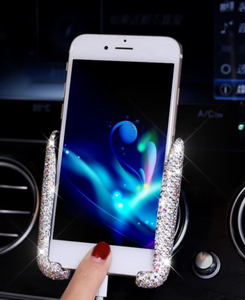 <span class=keywords><strong>Bling</strong></span> Crystal <span class=keywords><strong>Car</strong></span> Accessories V Shape Phone Holder <span class=keywords><strong>Car</strong></span> Phone Holder Dashboard Air Vent Clip Mount