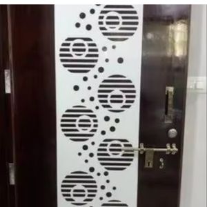 Autocollant de porte géométrique abstrait, motif circulaire moderne, autocollant décoratif pour la maison, le bureau et l'intérieur - Product Image 2