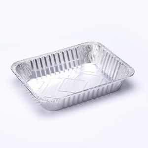 <span class=keywords><strong>Barquette</strong></span> en <span class=keywords><strong>aluminium</strong></span> jetable de <span class=keywords><strong>grande</strong></span> <span class=keywords><strong>taille</strong></span> rectangulaire argentée de 3000 ml, sur mesure, pour emballage alimentaire à emporter, avec couvercles - Product Image 4