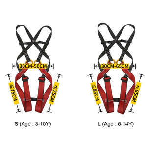 เข็มขัดพยุงเอวสำหรับเด็ก, สายรัดนิรภัยป้องกันองค์ประกอบของเด็กสำหรับกิจกรรมกลางแจ้งเล่นกีฬาปีนหน้าผาลุยไฟ - Product Image 6