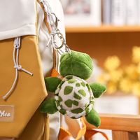 Porte-clés solaire personnalisable en peluche douce avec personnage tortue 3D mignon, imprimé offset, pendentif pour sac d'école, ornement de sac pour filles, pour enfants