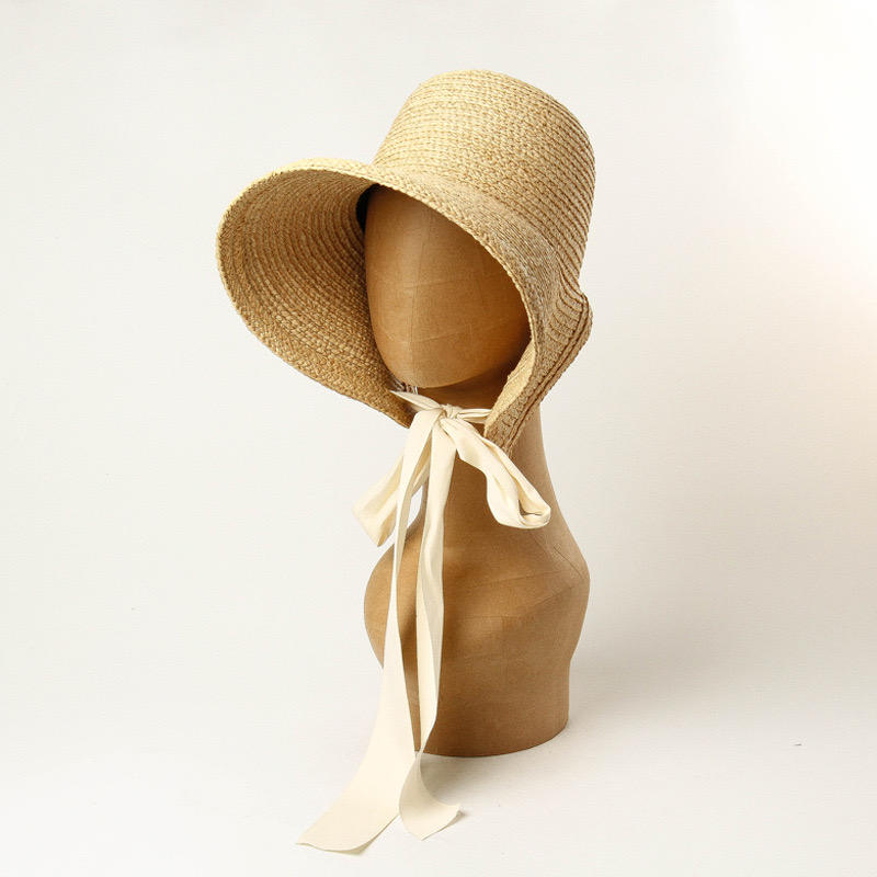 Summer New Arrival Vintage Wide Brim Natural Raffia Straw Hat Sun