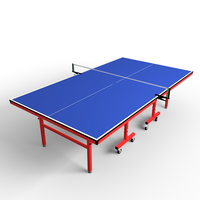 Table de tennis de table pliable améliorée, plateau en MDF de 5 mm d'épaisseur, équipement d'entraînement sportif éco-durable