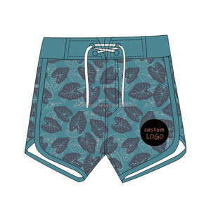 कस्टम ग्रीष्मकालीन हैवी मुद्रित बच्चों के लड़के सर्फ शॉर्ट्स उच्च लोचदार बच्चे सर्फ शॉर्ट्स - Product Image 5