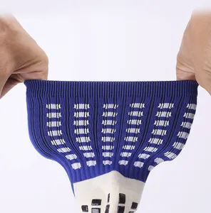 Спортивные устойчивого ЦВЕТАСТАЯ Нетканая нескользящие спортивные дышащие мужские изготовленным на заказ логосом Молодежные футбольные носки сжатия