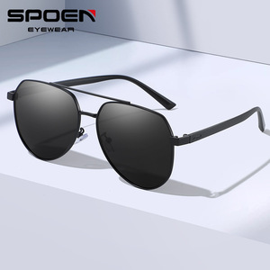 Gafas de Sol de Piloto SPOEN, Polarizadas UV400, Montura Completa, para Hombre, Ligeras, Estilo Rectangular - Product Image 1