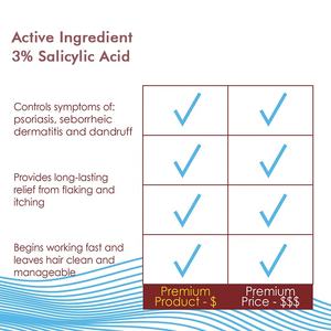 Meilleure vente de shampooing Anti-perte de cheveux, Top 3%, acide salicylique, <span class=keywords><strong>traitement</strong></span> du <span class=keywords><strong>cuir</strong></span> <span class=keywords><strong>chevelu</strong></span> - Product Image 3