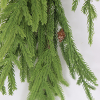 122cm En Gros Artificielle PVC Vigne De Noël Araucaria Guirlande Fleurs, Couronnes Et Plantes Décoratives Fleurs Et Plantes Séchées