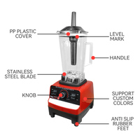 Mixeur Électrique Haute Vitesse pour Smoothies et Jus, Moteur 100% Cuivre, Mixeur Alimentaire Multifonctionnel de Cuisine, Couvercle Anti-fuite, Usage Domestique
