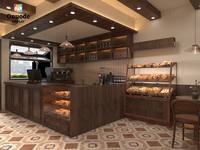 Étagères de kiosque en bois au design commercial pour bar à café et cave à vin, avec éclairage LED, écologiques et étanches, pour vitrines intérieures de café