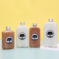 جديد 2021 الإبداعية البلاستيك زجاجات المتاح شقة ماشي الحيوانات الأليفة عصير حليب الشاي المياه تصميم جديد تعبئة الزجاجات