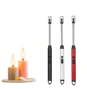 Encendedor de arco giratorio <span class=keywords><strong>360</strong></span>, recargable por USB, a prueba de viento, sin llama, con pantalla LED, interruptor de seguridad - Product Image 2